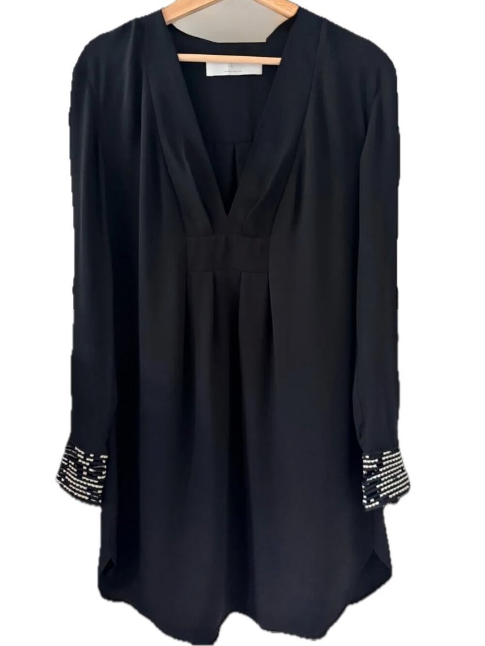 Thakoon Addition Silk LBD with Embellished Cuffs